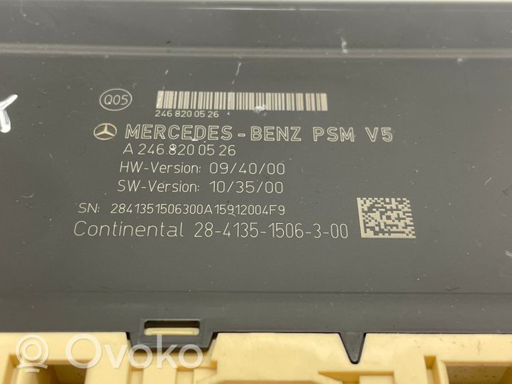 Mercedes-Benz CLA C117 X117 W117 Istuimen säädön moduuli A2468200526