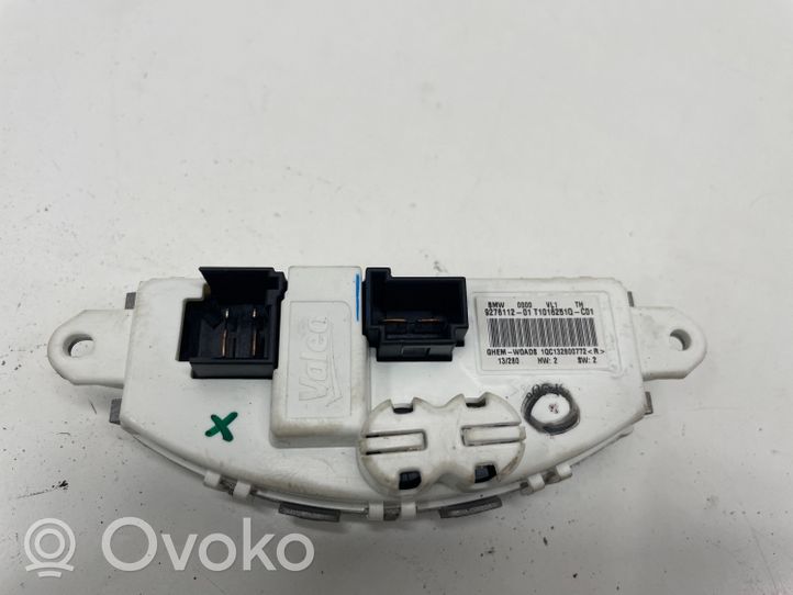 BMW 3 F30 F35 F31 Heater blower fan relay 9276112