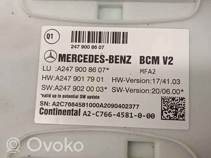 Mercedes-Benz A W177 Komforto modulis A2479008607