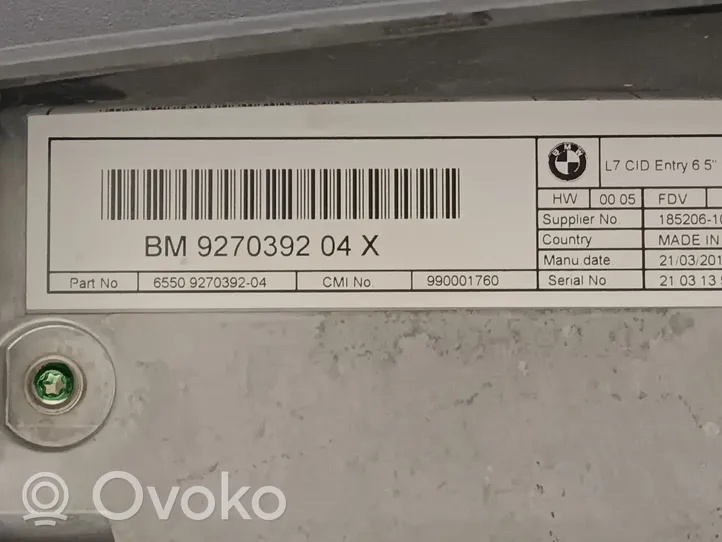 BMW 1 F20 F21 Monitor / wyświetlacz / ekran 9270392