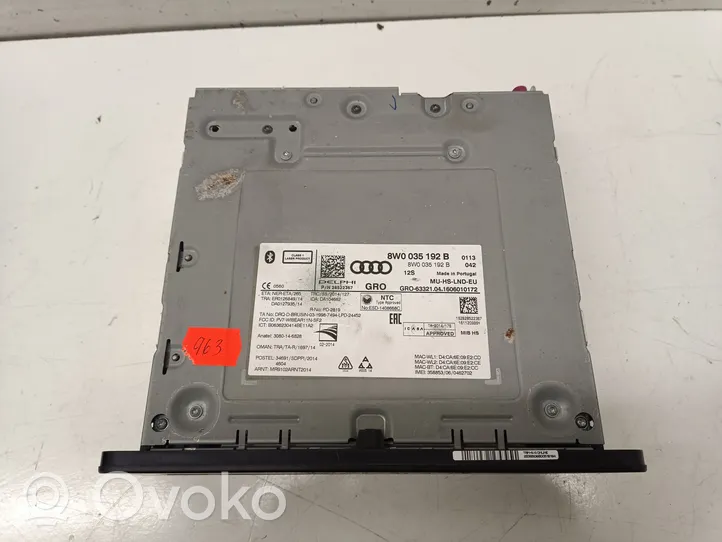 Audi A4 S4 B9 Radio / CD/DVD atskaņotājs / navigācija 8W0035192B