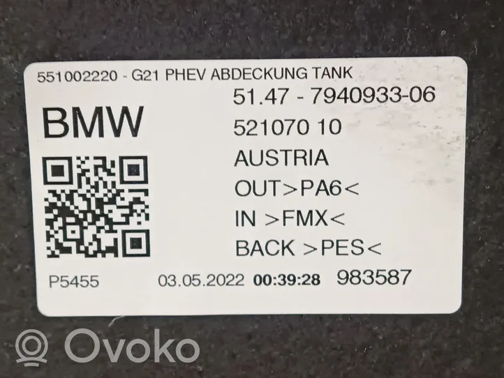 BMW 3 G20 G21 Wykładzina bagażnika 7940933