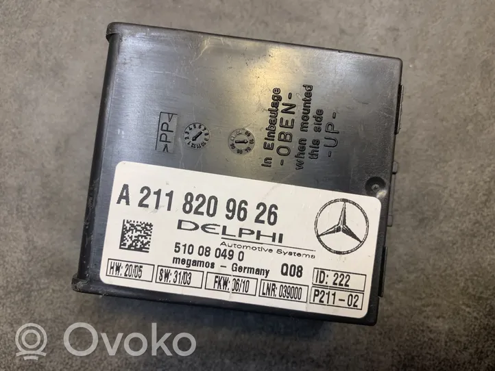 Mercedes-Benz E W211 Hälytyksen ohjainlaite/moduuli A2118209626