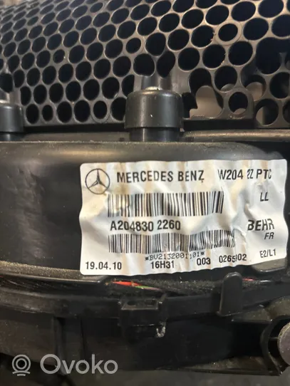 Mercedes-Benz C W204 Motorino ventola riscaldamento/resistenza ventola A2048302260