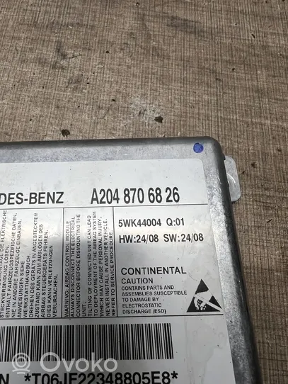 Mercedes-Benz C W204 Sterownik / Moduł Airbag A2048706826