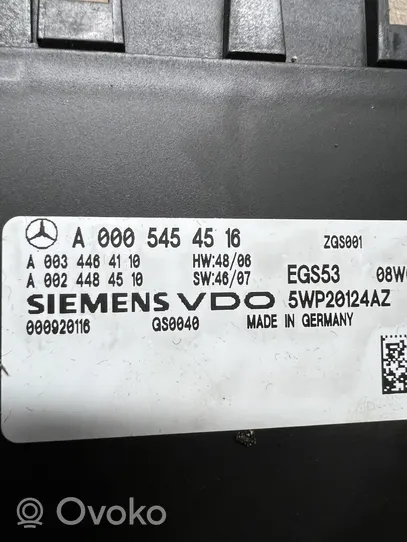 Mercedes-Benz C W204 Sterownik / Moduł skrzyni biegów A0005454516