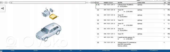 Audi A6 S6 C7 4G Navigaatioyksikkö CD/DVD-soitin 4G0919129C