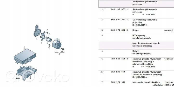 Volkswagen Polo V 6R Kiti valdymo blokai/ moduliai 6C0907383B