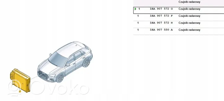 Audi Q4 Sportback e-tron Czujnik prędkości 1EA907572G
