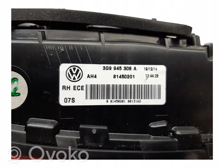 Volkswagen PASSAT B8 Galinis žibintas bamperyje 3G9945308A