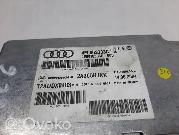 Audi A8 S8 D3 4E Moduł / Sterownik telefonu 4E0862333C