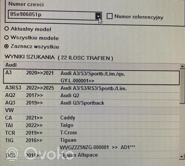 Volkswagen T-Roc Sensore di pressione di scarico 05E906051P