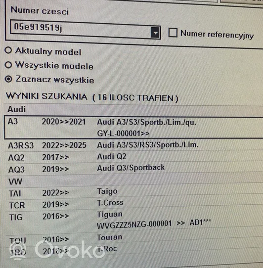 Volkswagen T-Roc Czujnik temperatury spalin 05E919519J