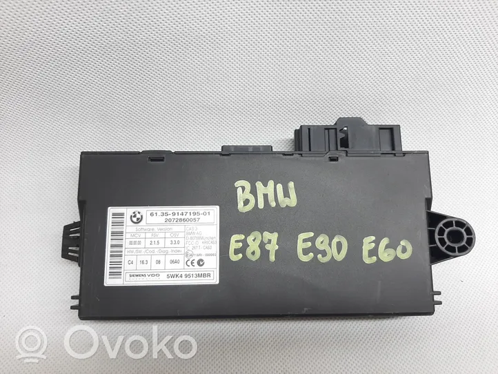 BMW 3 E90 E91 Unité de contrôle module CAS 9147195