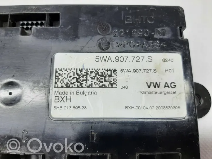 Volkswagen Golf VIII Air conditioner control unit module 5WA907727S