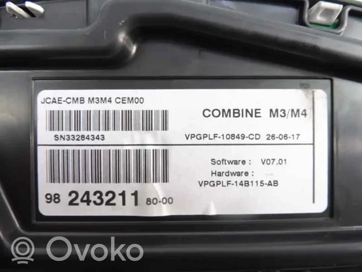 Citroen C-Elysée Tachimetro (quadro strumenti) 9824321180