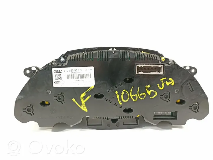 Audi A5 Sportback 8TA Compteur de vitesse tableau de bord 8T0920931D