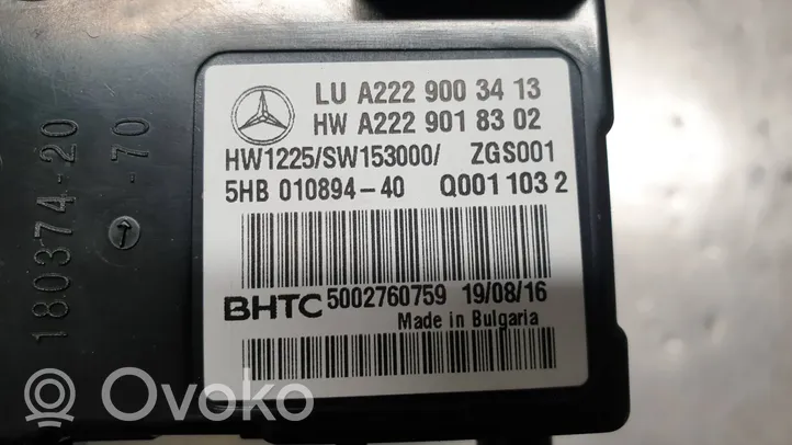 Mercedes-Benz C W205 Autres unités de commande / modules A2229003413