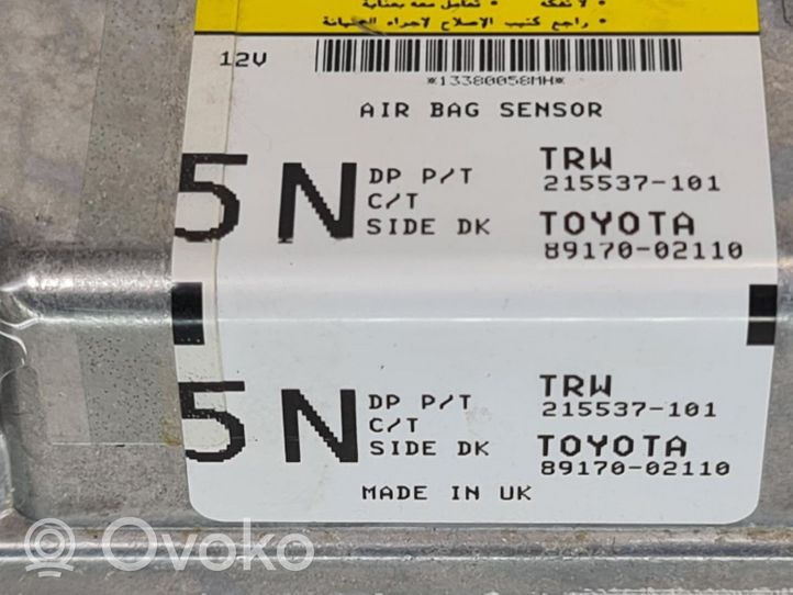 Toyota Auris E210 Centralina/modulo airbag 8917002110