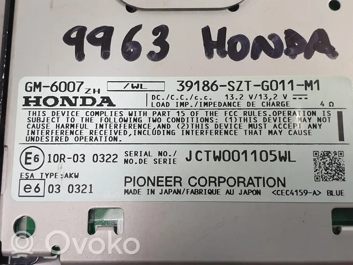 Honda CR-Z Autres unités de commande / modules 39186SZTG011M1
