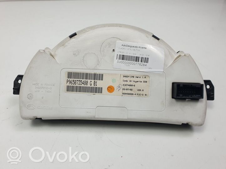 Citroen C3 Compteur de vitesse tableau de bord 9650735480G