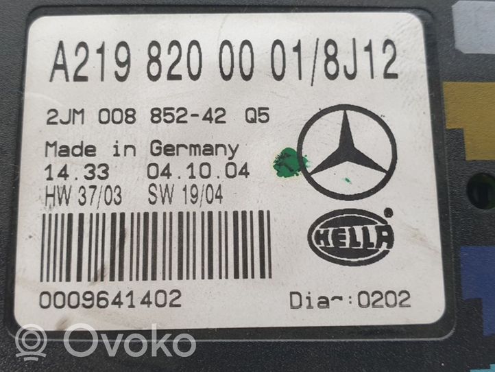 Mercedes-Benz CLS C218 AMG Panel oświetlenia wnętrza kabiny A2198200001