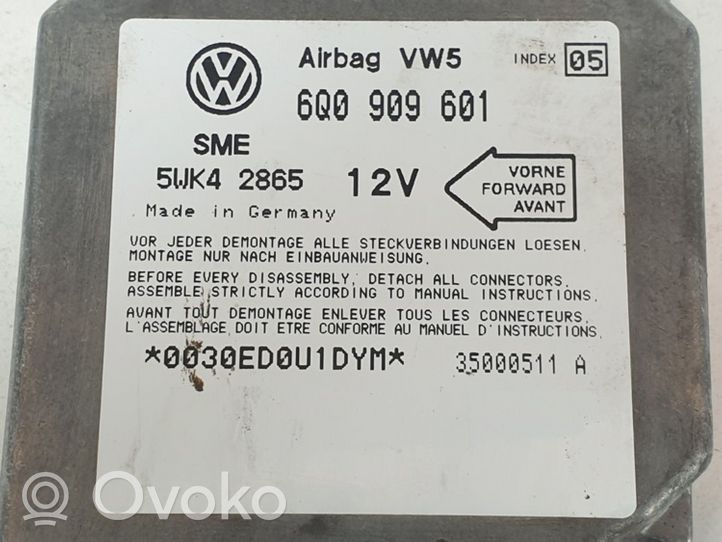 Volkswagen Lupo Sterownik / Moduł Airbag 6Q0909601