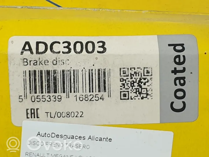 Ford Galaxy Galinis stabdžių diskas ADC3003