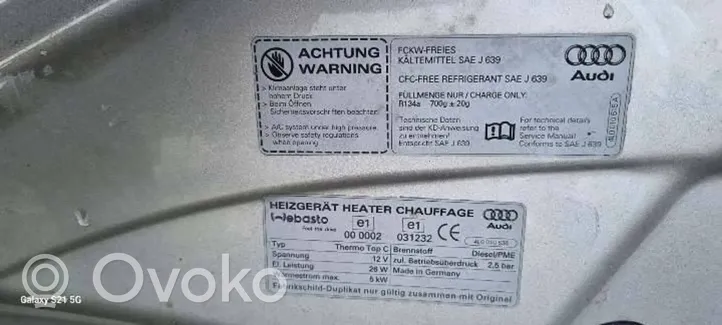 Audi Q7 4L Vano motore/cofano 