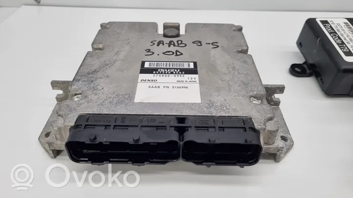 Saab 9-5 Komputer / Sterownik ECU i komplet kluczy 5166996