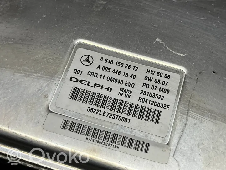 Mercedes-Benz C W204 Moottorin ohjainlaite/moduuli (käytetyt) A6461502672