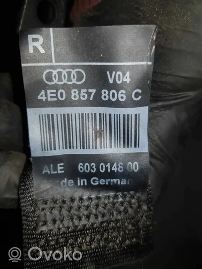 Audi A8 S8 D3 4E Cintura di sicurezza posteriore 602961200