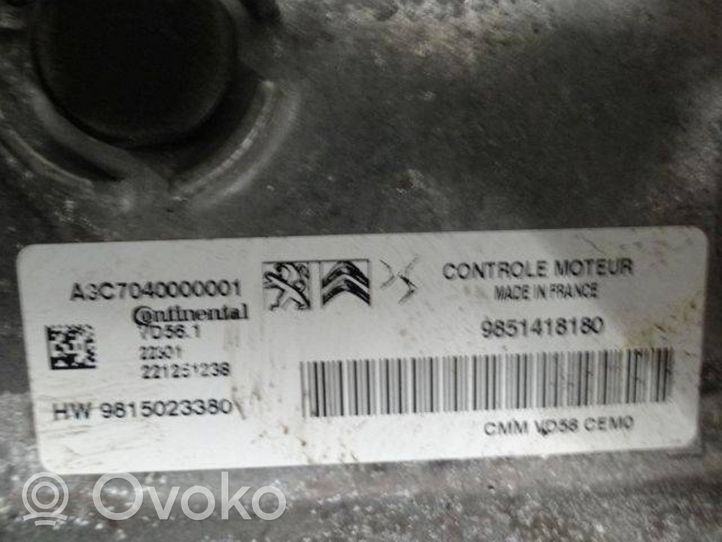 Citroen Berlingo Centralina/modulo motore ECU 9815023380