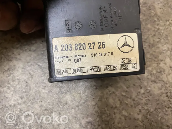 Mercedes-Benz S W220 Hälytyksen ohjainlaite/moduuli A2038202726