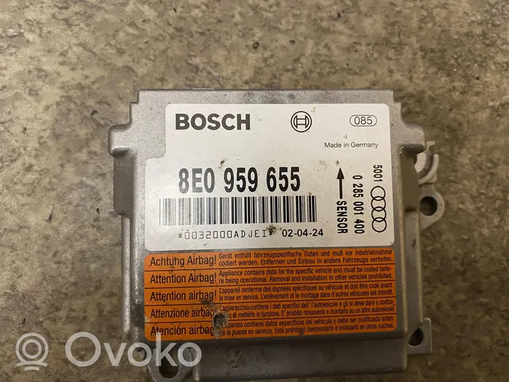 Audi A4 S4 B6 8E 8H Sterownik / Moduł Airbag 8E0959655