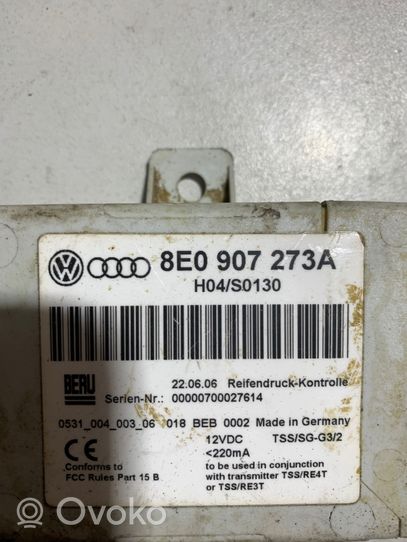 Audi A4 S4 B6 8E 8H Sterownik / Moduł kontroli ciśnienia w oponach 8E0907273A