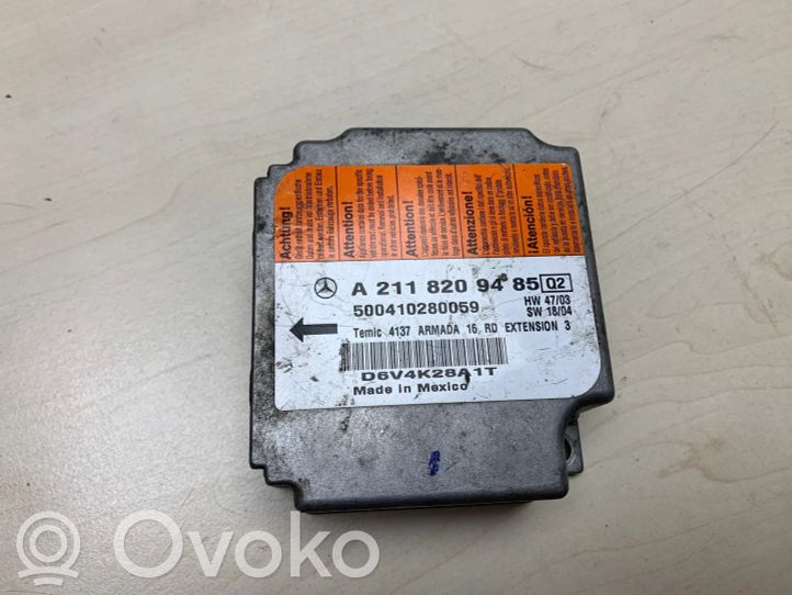 A2118209485 MercedesBenz E W211 Airbag control unit/module, 35.00 € RRR