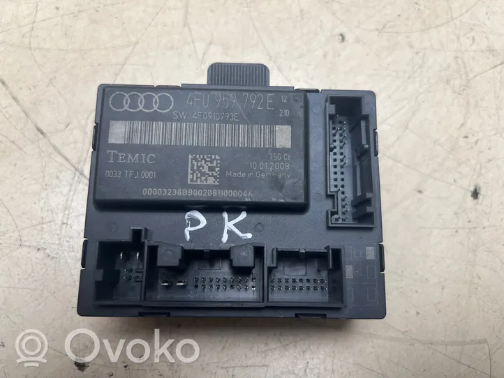 Audi A6 S6 C6 4F Oven ohjainlaite/moduuli 4F0959792E