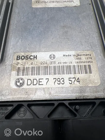 BMW 5 E60 E61 Calculateur moteur ECU 7793574