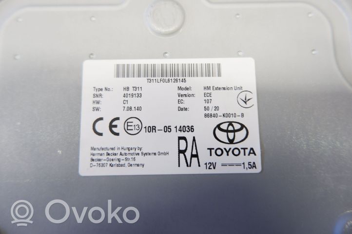 Toyota Corolla E210 E21 Unité / module navigation GPS 86840K0010