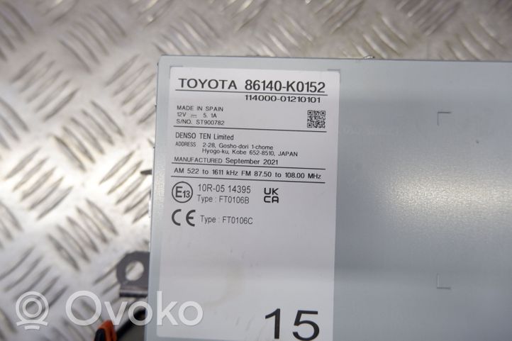 Toyota Yaris XP210 Monitori/näyttö/pieni näyttö 86140K0152