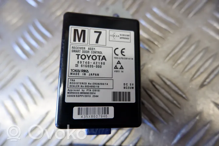 Toyota RAV 4 (XA40) Kit centralina motore ECU e serratura 8999042091