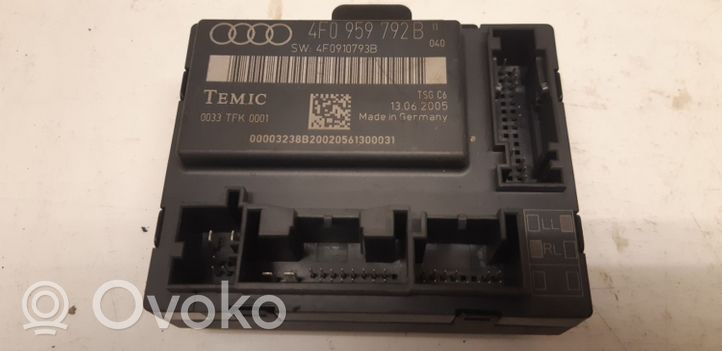 Audi A6 S6 C6 4F Centralina/modulo chiusura centralizzata portiere 4F0959792B