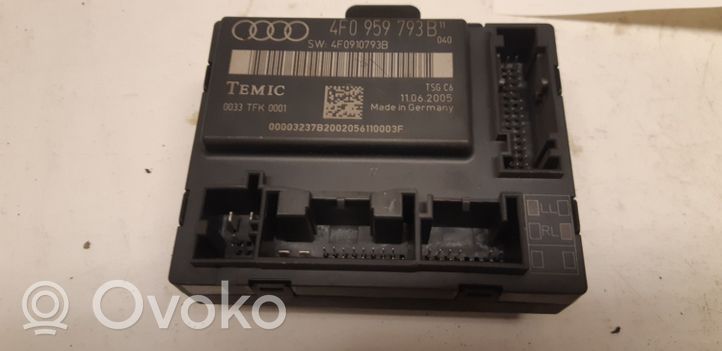 Audi A6 S6 C6 4F Oven keskuslukituksen ohjausyksikön moduuli 4F0959793B