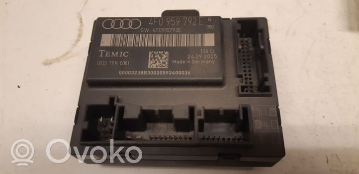 Audi A6 S6 C6 4F Centralina/modulo chiusura centralizzata portiere 4F0959792E