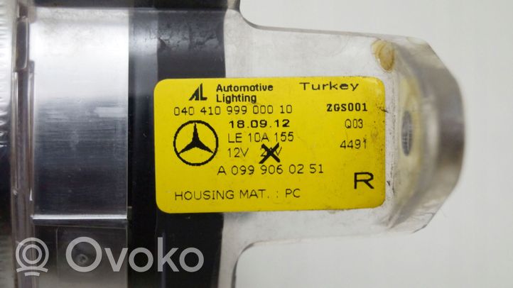 Mercedes-Benz A W176 Światło przeciwmgłowe przednie A0999060251