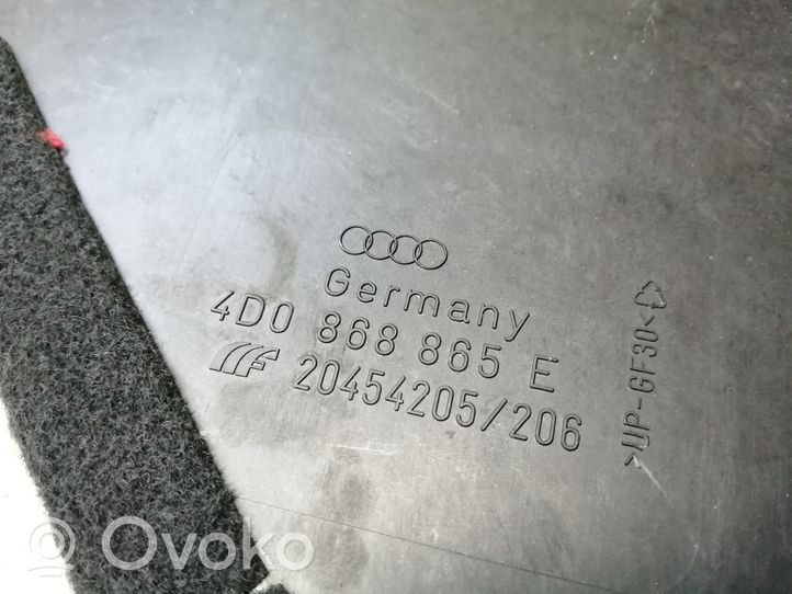 Audi A8 S8 D2 4D Rivestimento pannello laterale del bagagliaio/baule 4D0863475B