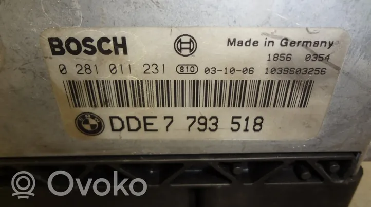 BMW 7 E65 E66 Sterownik / Moduł ECU 0281011231