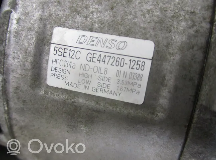 Toyota Avensis T270 Compresseur de climatisation 4472601258