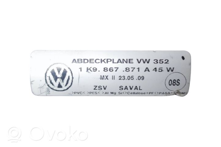 Volkswagen Golf V Copertura ripiano portaoggetti 1K9867871A